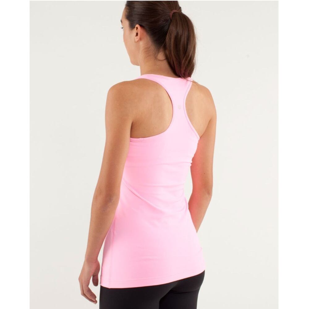 Lululemon Cool Racerback Pink Shell Sleeveless Tank Top Size 6 Small Yoga Gym - Picture 4 of 11
